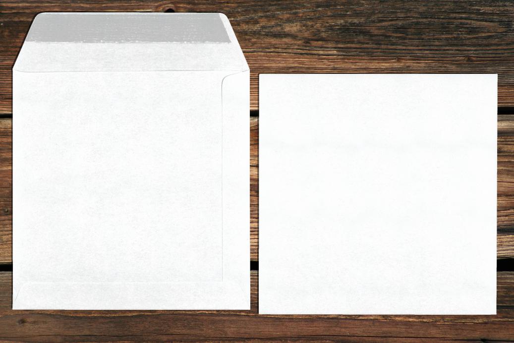 Versandtaschen 170x170 mm Nassklebend Naturweiß 120 g/qm